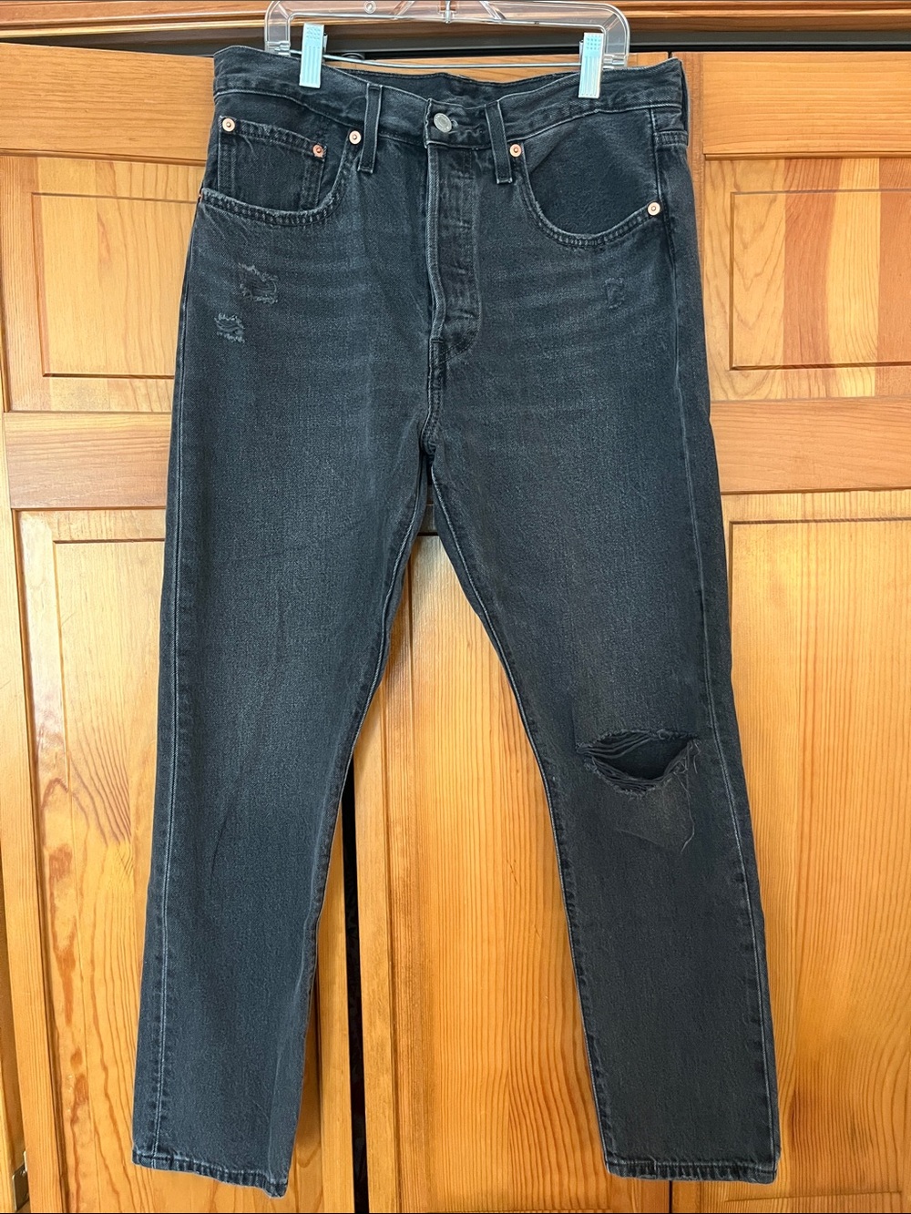 Levi's Women's Skinny Black Distressed Jeans